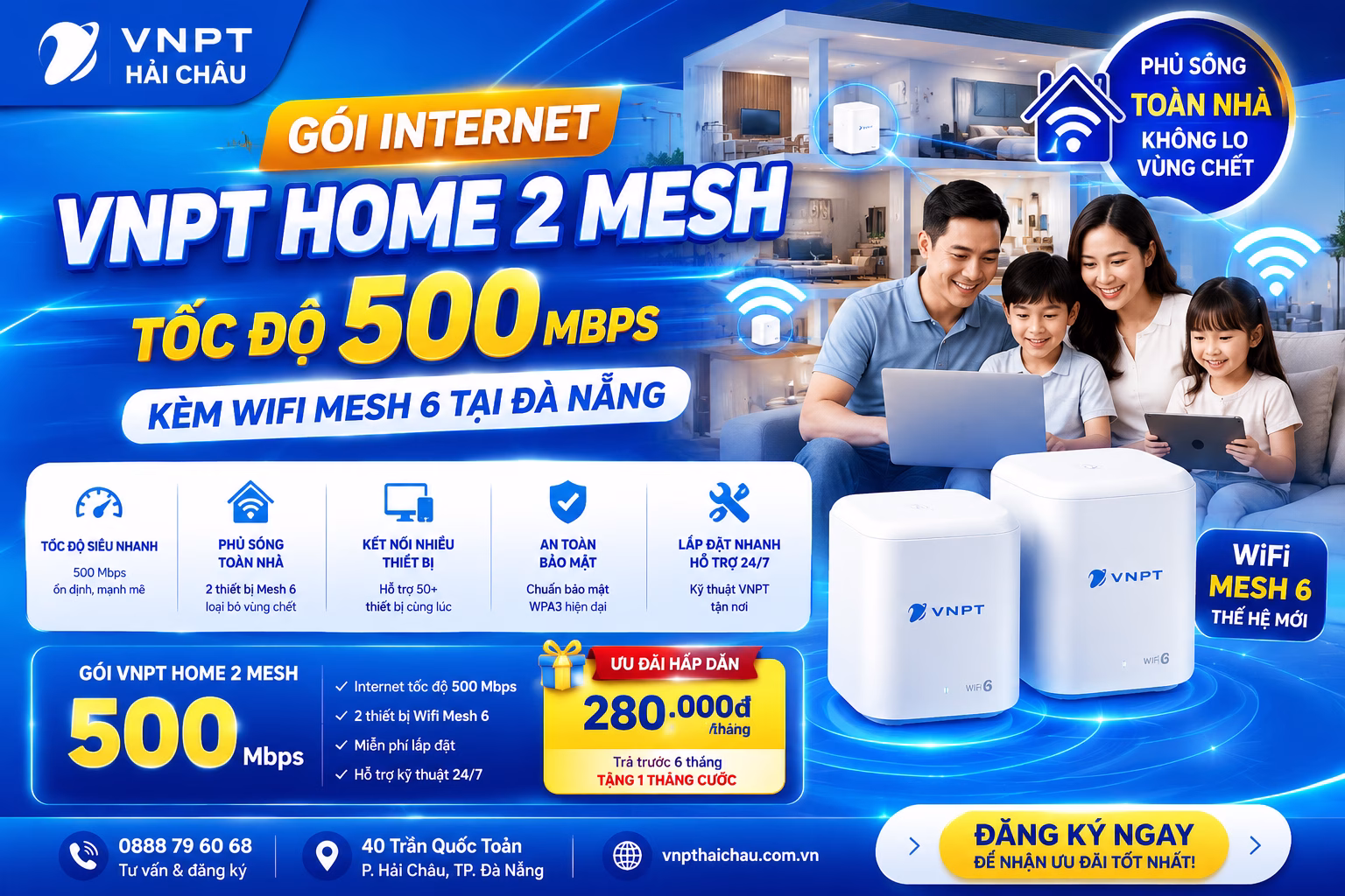 Gói internet VNPT Home 2 Mesh