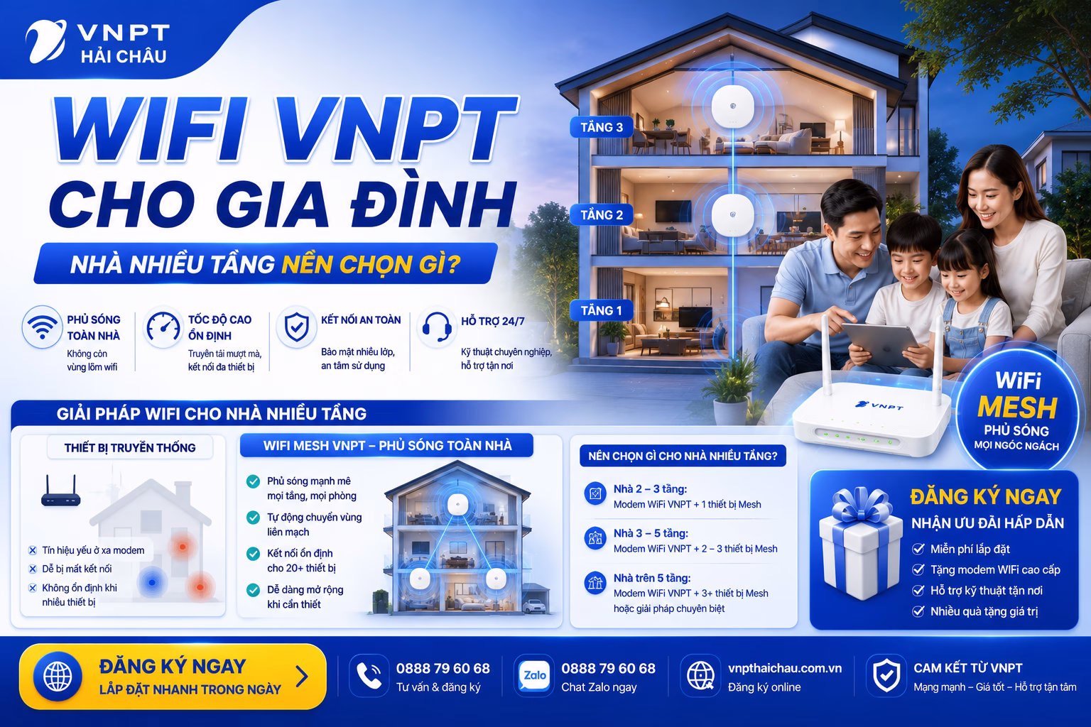 Gói wifi VNPT cho gia đình