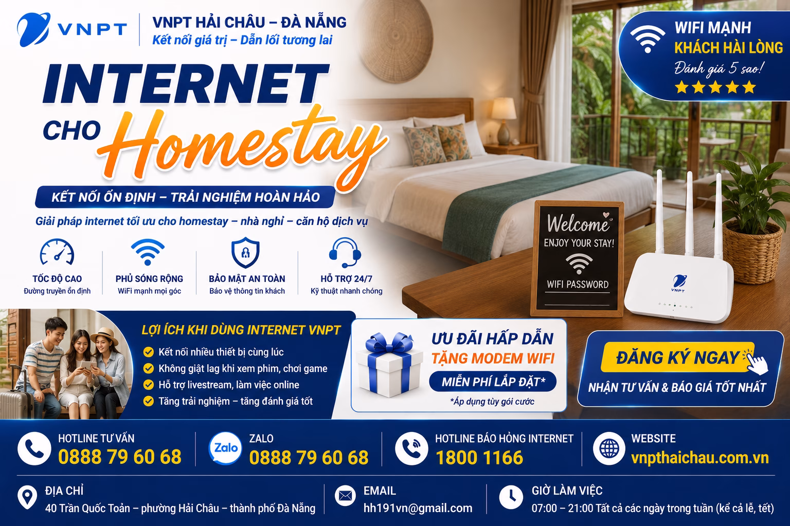Internet cho homestay