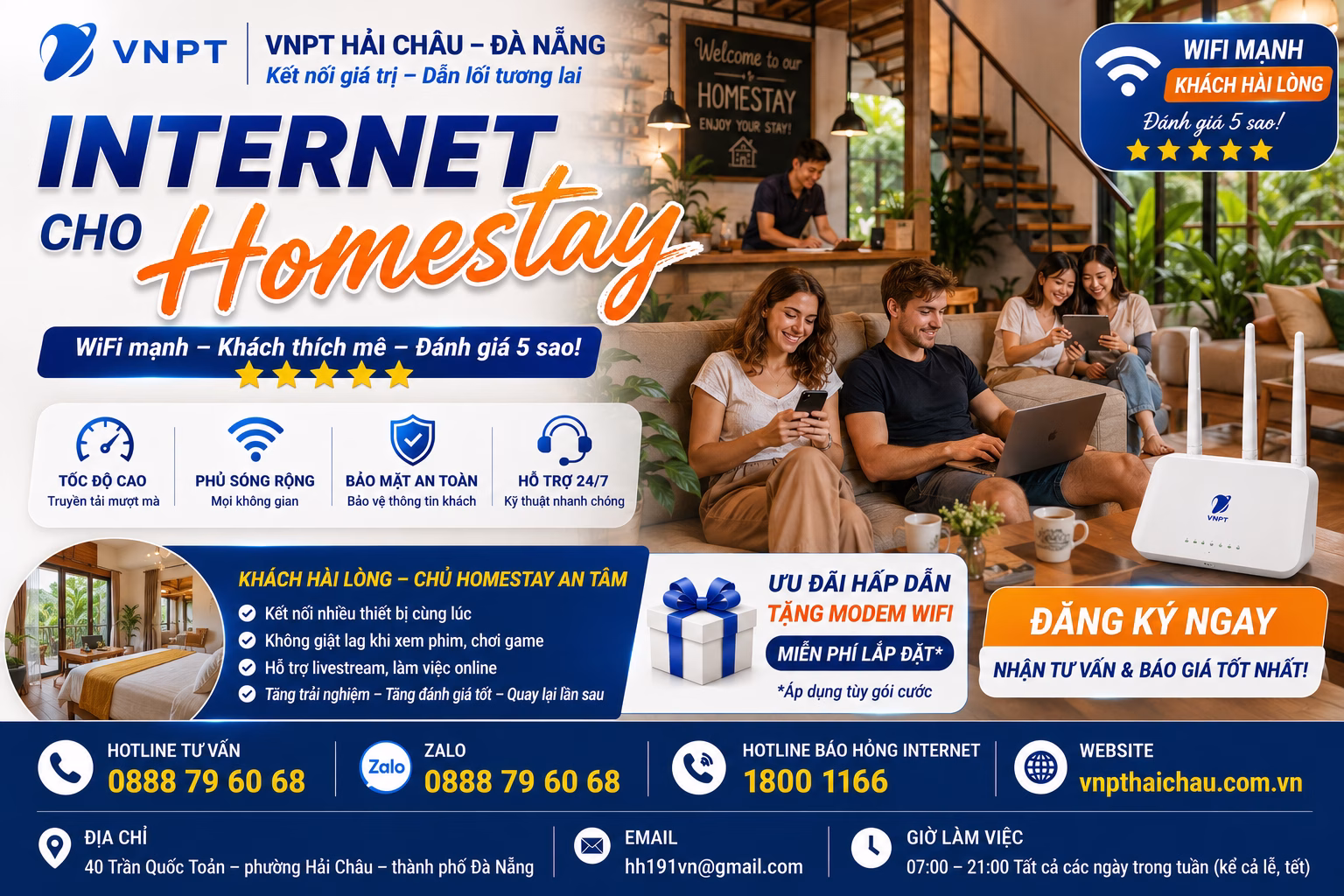 Internet cho homestay