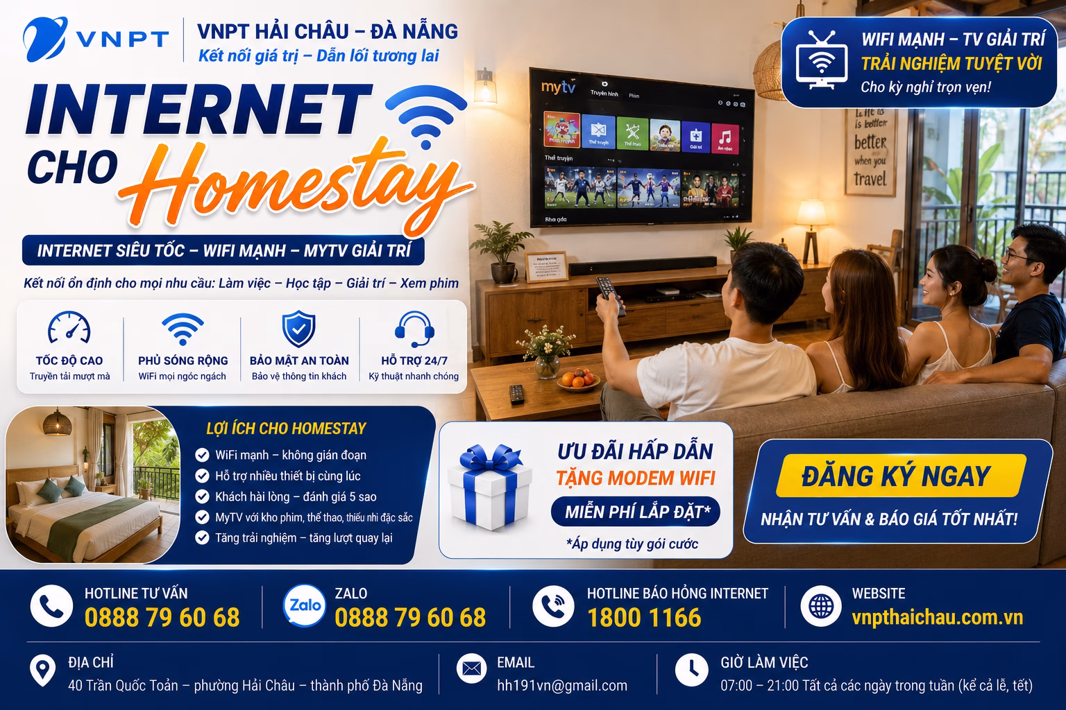Internet cho homestay
