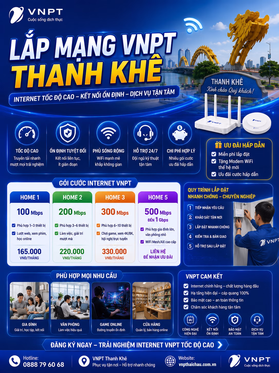 lắp mạng VNPT Thanh Khê